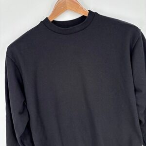 UNI/FORM Heavyweight Crewneck Sweatshirt Mens Small Black Fleece Made in USA